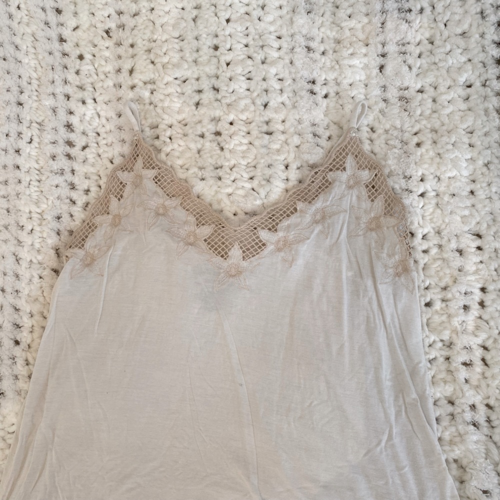 American Eagle white and cream soft & sexy tank
